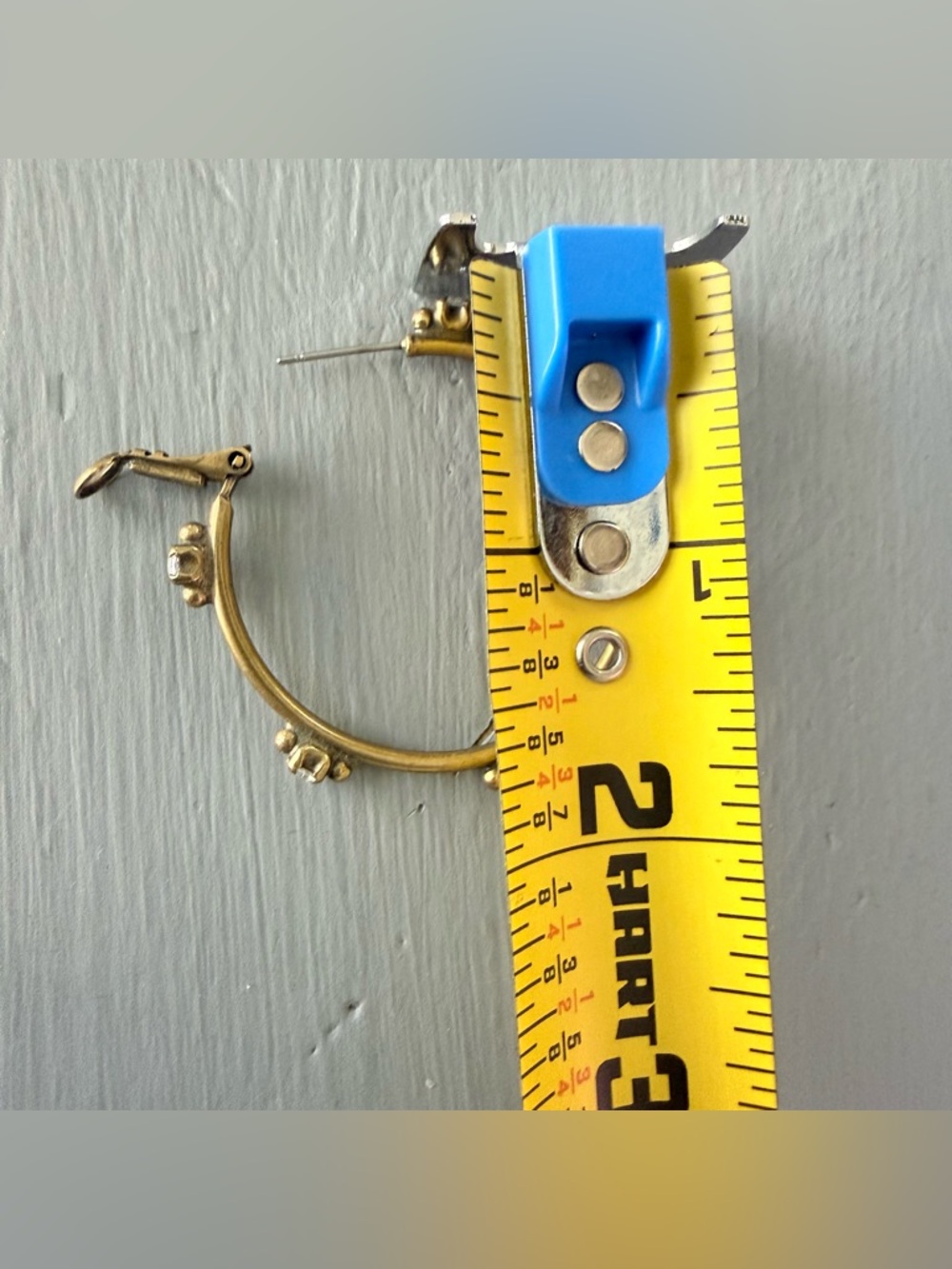 Sorrelli Crystal Brass Tone Hoop Earrings - Picture 8 of 9